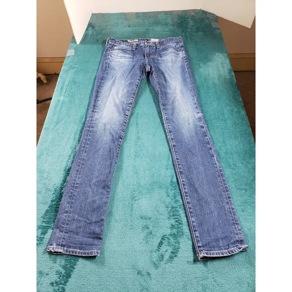 Adriano Goldshmied Jeans Sz 25 Womens Blue Stretch Pants Stilt Cigarette Leg - Picture 1 of 13
